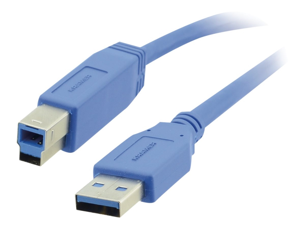 Kramer C-Usb3/Ab Series C-Usb3/Ab-15 - Usb-Kabel - Usb Type A (Han) Til Usb Type B (Han) - Usb 3.0 - 4.57 M - Formet - Blå