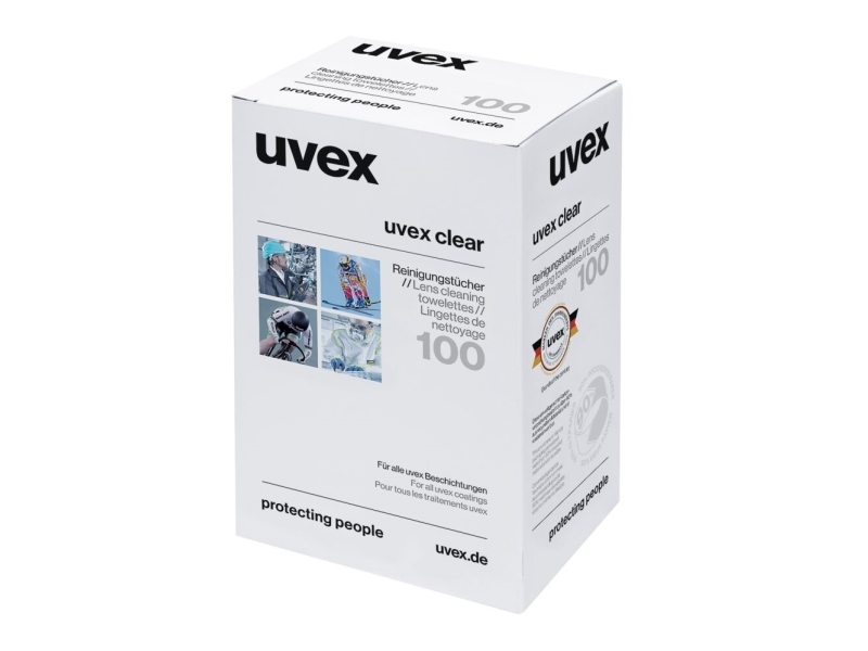 uvex Lens Cleaning Towelettes Renseservietter til sikkerhedsbriller (100 stk.) - Servietter - -