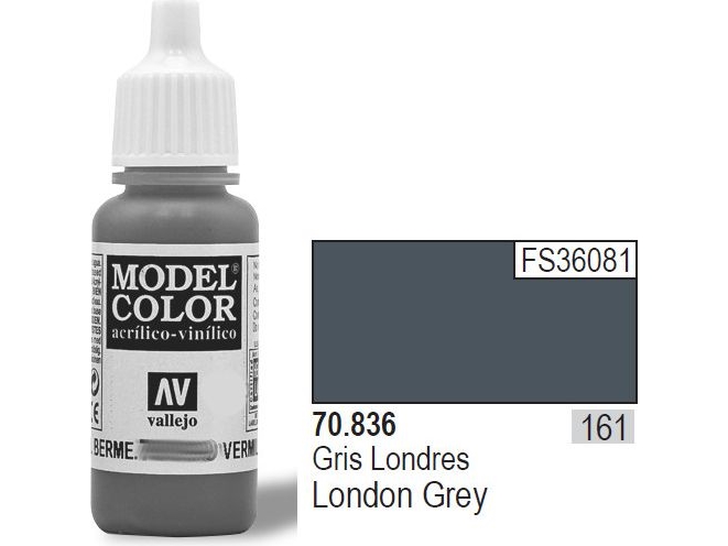 Vallejo 70.836, 17 Ml, Grå, Mat, Flaske