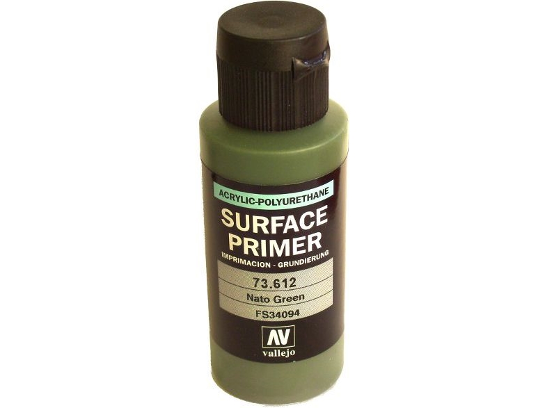 Vallejo 73.612, Grundmaling Primer, Metal, Plast, Allerede Blandet, Grøn, Mat, Flaske