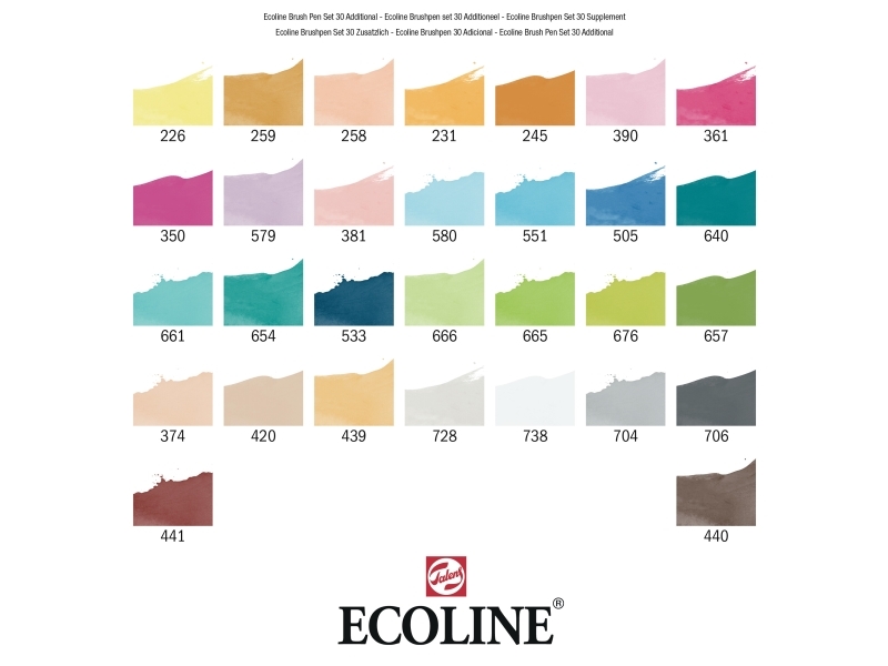 Bruynzeel Ecoline Brush Pen Set Additional 30 Colors
