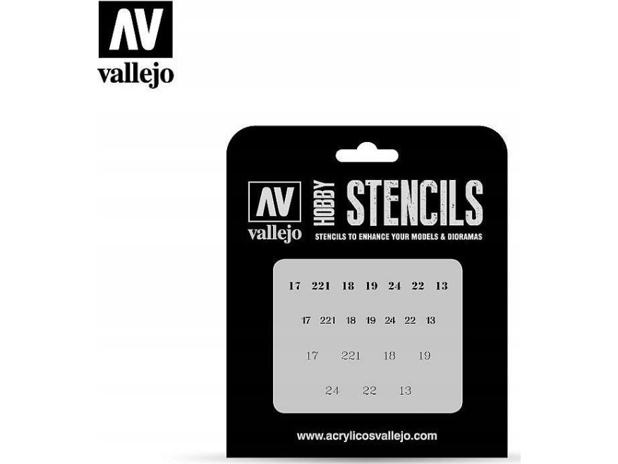 Vallejo Vallejo: Stencils - Soviet Numbers Wwii