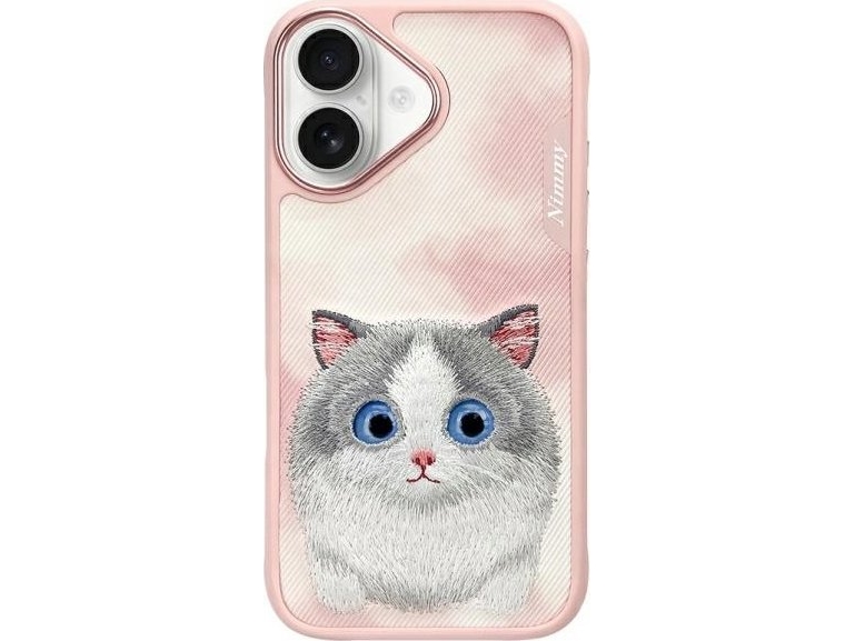 Nimmy Apple Iphone 16 6.1 Fall Rosa Big Eyed Pet 2.0 Katze