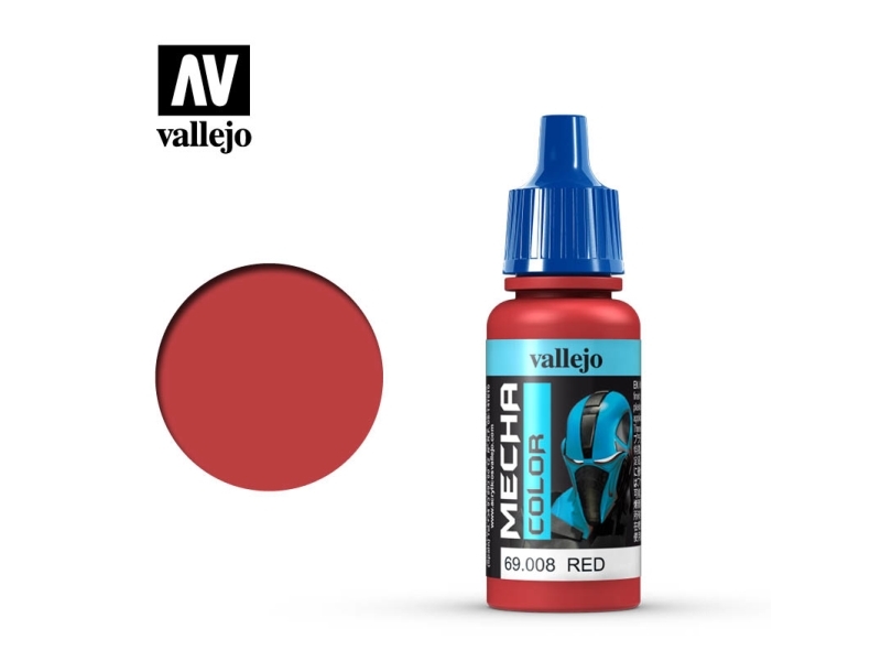 Vallejo 69.008, Rød, Akrylmaling, Væske, 17 ml, 1 stk