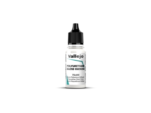 Vallejo 72.650, Valkoinen, Kiilto, 18 ml, Muovipullo