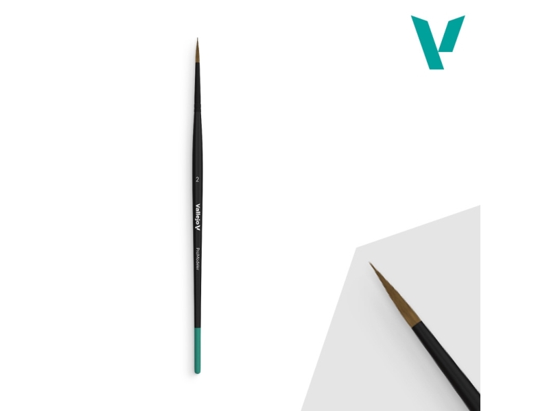 Vallejo B01002, Enstaka pensel, Rund borste, Naturborst | Skola & Hobby - Konstmaterial - Borstar | GameStuff