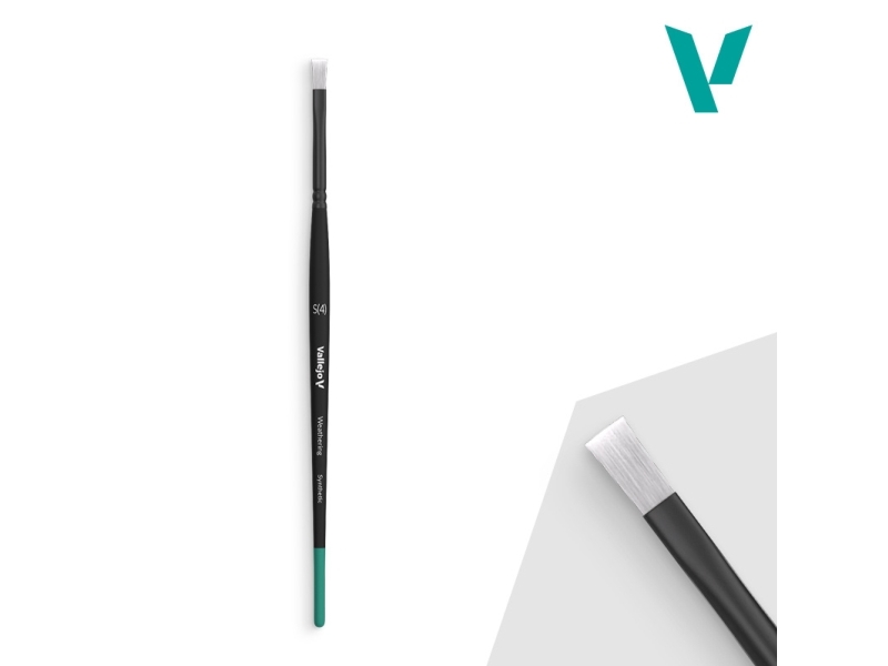 Vallejo B09001, Enstaka pensel, Platt pensel, Syntetisk | Skola & Hobby - Konstmaterial - Borstar | GameStuff