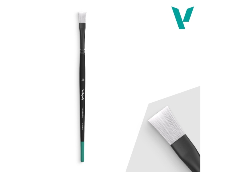 Vallejo B09003, Enstaka pensel, Platt pensel, Syntetisk | Skola & Hobby - Konstmaterial - Borstar | GameStuff