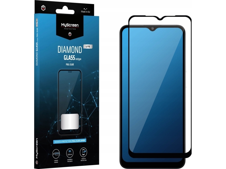 Lcd Apsauginis Stikliukas Myscreen Diamond Lite Edge Full Glue Samsung A025 A02s/A035 A03/A037 A03s Juodas