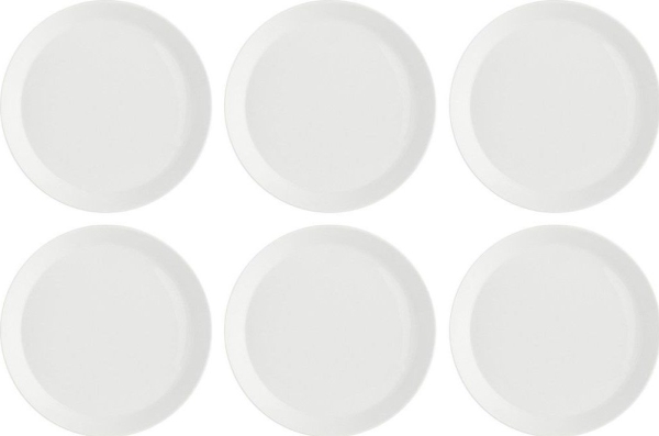 La Porcellana Bianca Set med 6 djupa tallrikar Essenziale Gourmet - Vit, 21,5 cm | Bordssättning - Par - Plattor | GameStuff