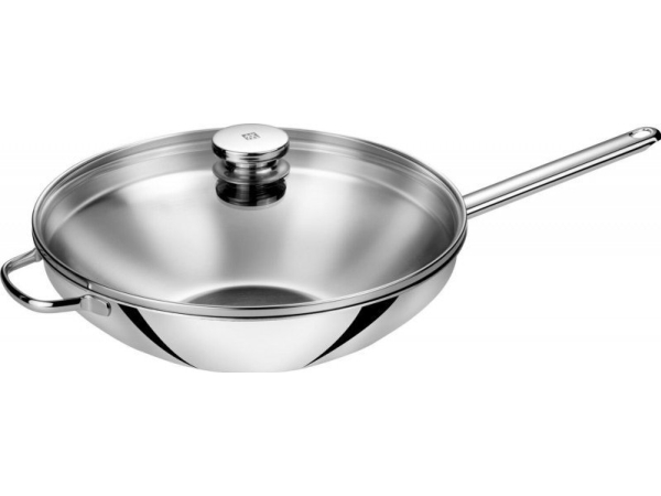 Zwilling Wok Bratpfanne, Edelstahl, 32 Cm, Mit Deckel - Special Plus
