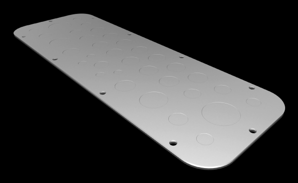 Rittal Metalflangeplade Ax Metrisk Præ-Stempling Størrelse 3 447X149mm