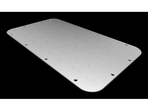 Rittal Metalflangeplade Ax Metrisk Præ-Stempling Størrelse 6 401X221mm