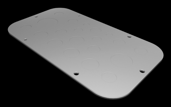 Rittal Metalflangeplade Ax Metrisk Præ-Stempling Størrelse 1 256X149mm