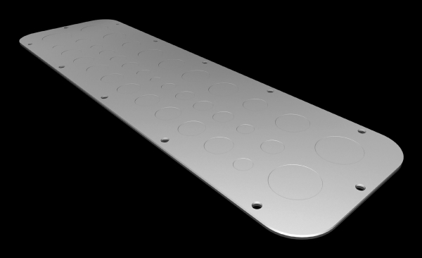 Rittal Metalflangeplade Ax Metrisk Præ-Stempling Størrelse 4 534X149mm