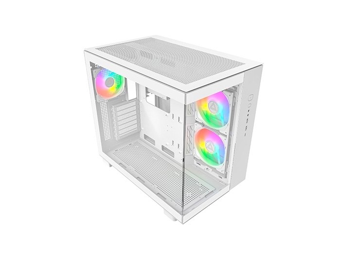 Montech King 65 Pro Pc-Gehäuse, Mid-Tower, Atx, Argb, Hartglas - Weiß