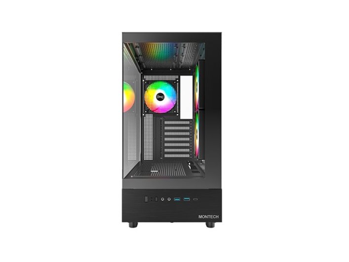 Montech Xr Midi-Tower, Tempered Glass - Black