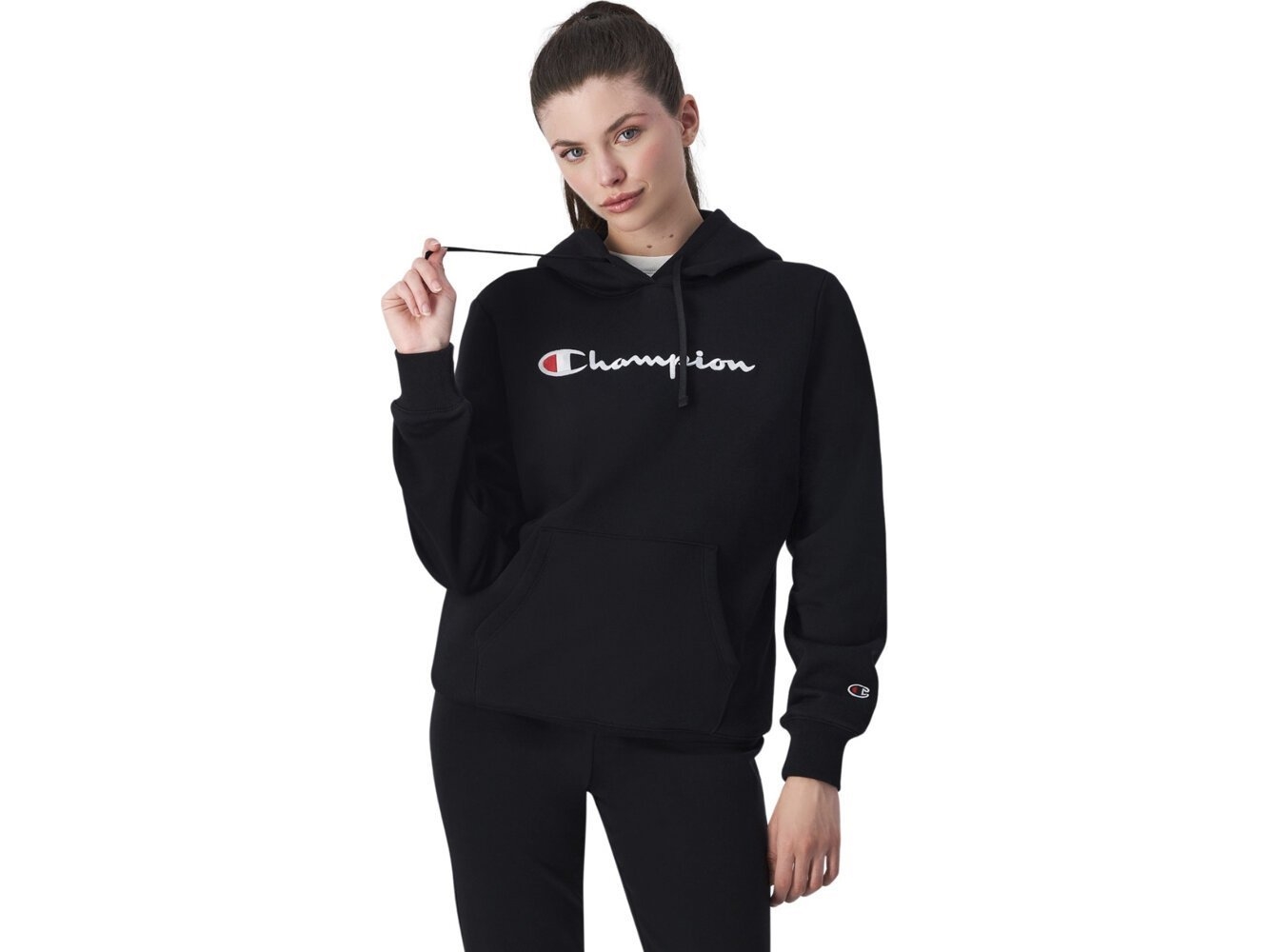 Champion Bluza Damska Champion Hooded Czarna 117529 Kk001 M