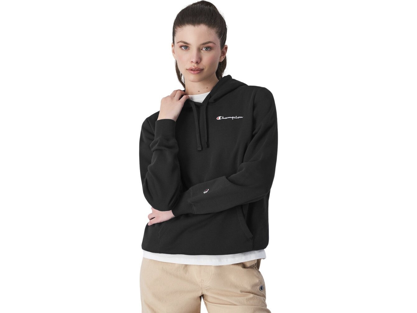 Champion Bluza Damska Champion Hooded Czarna 117530 Kk001 S