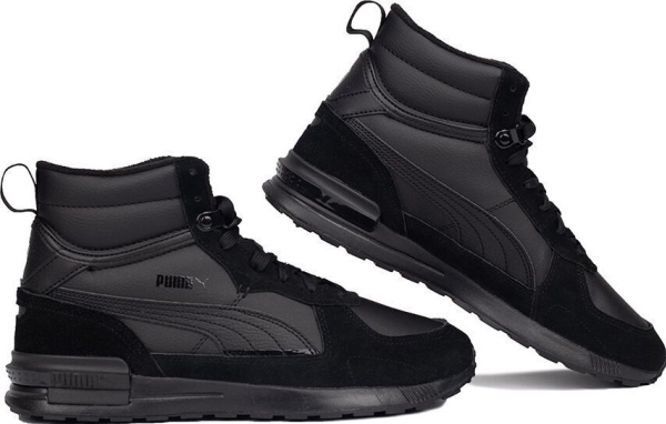 Men's Puma Graviton Mid Shoes Black 383204 01