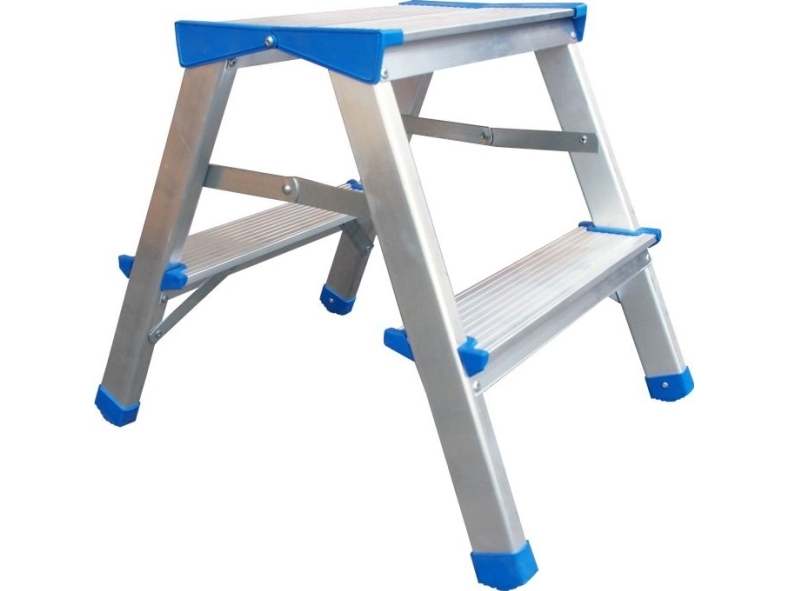 Drabex Drabina Fritstående Tosidet I Aluminium 2 Trin (Dr7001)