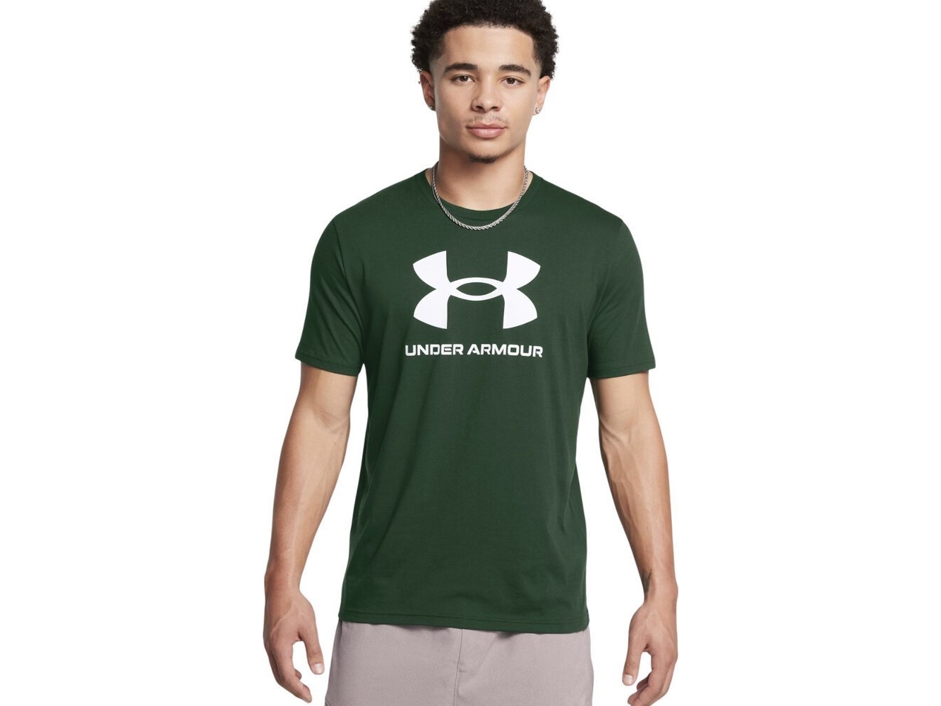 Under Armour Under Armour Sportstyle Logo T Shirt Til Mænd Grøn 1382911 301 M