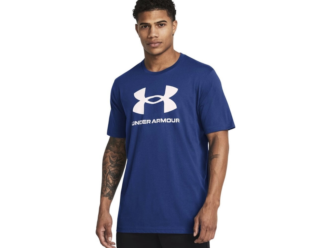 Under Armour Under Armour Sportstyle Logo T Shirt Til Mænd Mørkeblå 1382911 432 M