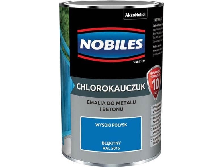 Nobiles Chlorokauczukowa Maling til metal og beton Blå Ral 5015 0,9L Nobiles