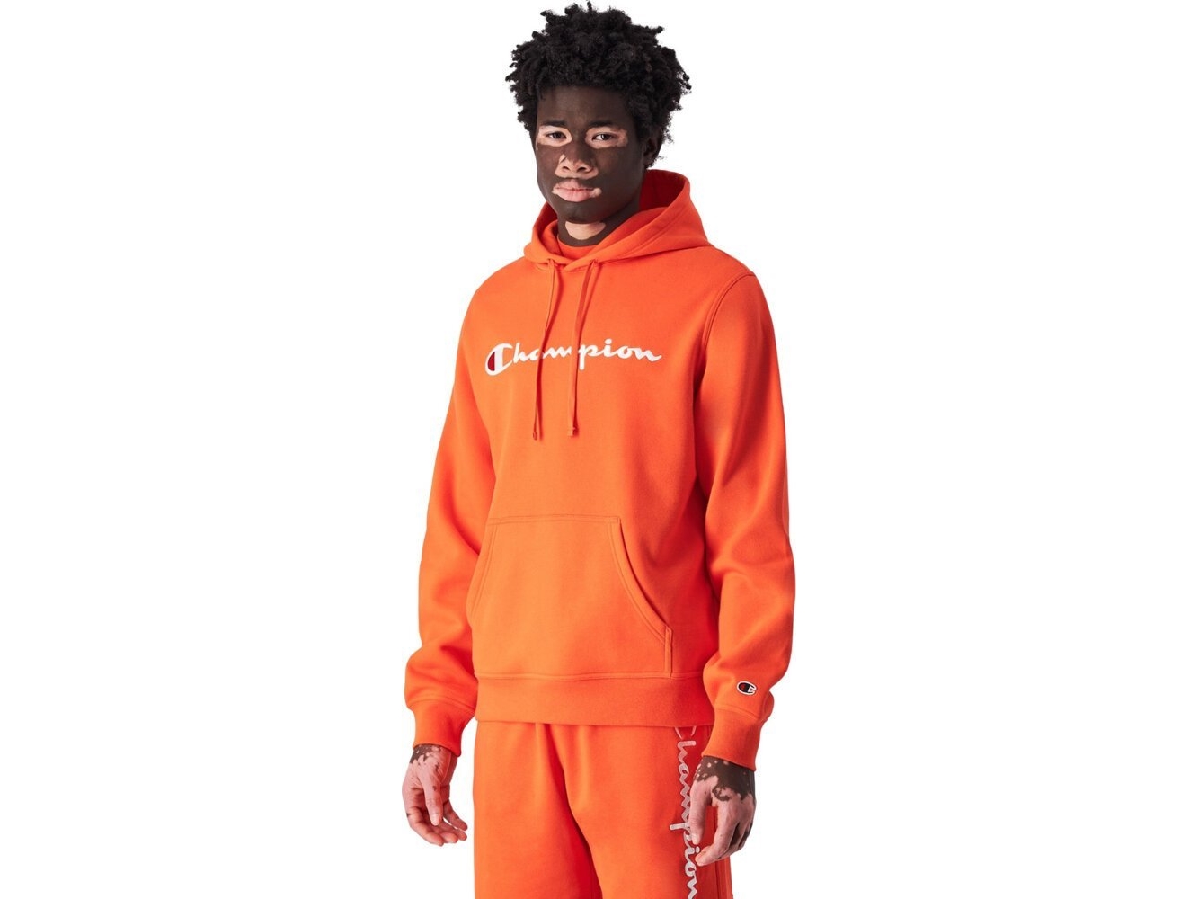 Champion Bluza Męska Champion Hooded Pomarańczowa 220253 Os014 S