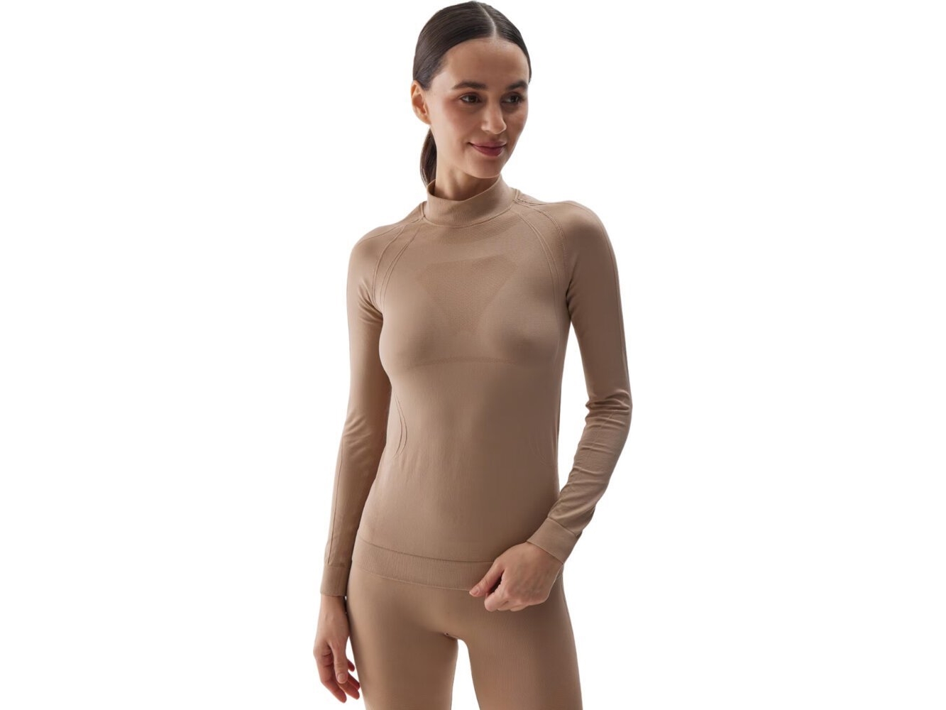 4F Damen Thermo-T-Shirt 4F F156 Hellbraun 4Fwaw24useaf156 82S M/L