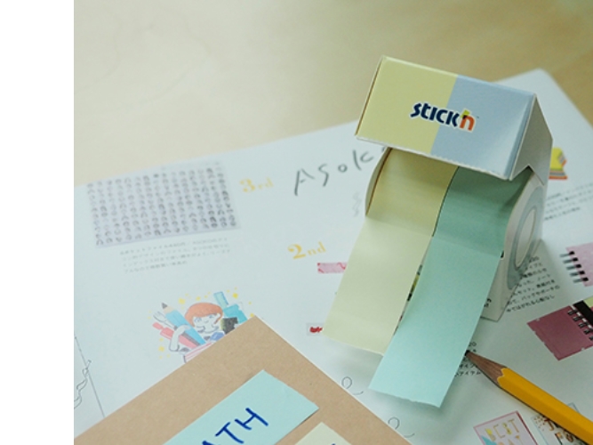 Stick’n Note Roll Extra Sticky FSC 2x25 mm x 10 m pastelfarver gul/blå