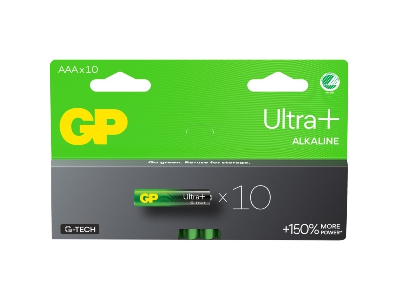 GP Ultra Plus Alkaline AAA-batteri 24AUP/LR03 10-pak | EL Artiklar - Batteri - AAA-batterier | GameStuff