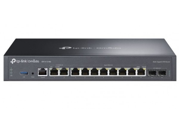 Tp-Link Omada Er7412-M2, Ethernet Wan, 2.5 Gigabit Ethernet, Gigabit Ethernet, Sort