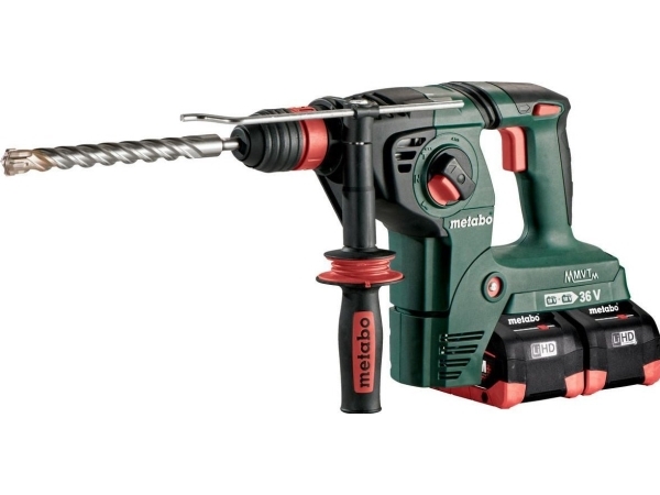 METABO. HAMMER KHA 36-18 LTX 32 2x18V 4x8.0Ah LiHD 3.1J CASE +5 CHISELS %%% | Elverktyg - DIY - Akku Verktyg - Borrhammare | GameStuff