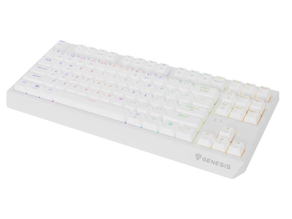 Genesis Thor 230 Tkl, Verkabelt & Kabellos, Usb + Rf Wireless + Bluetooth, Mechanischer Switch, Qwerty, Rgb-Led, Weiß