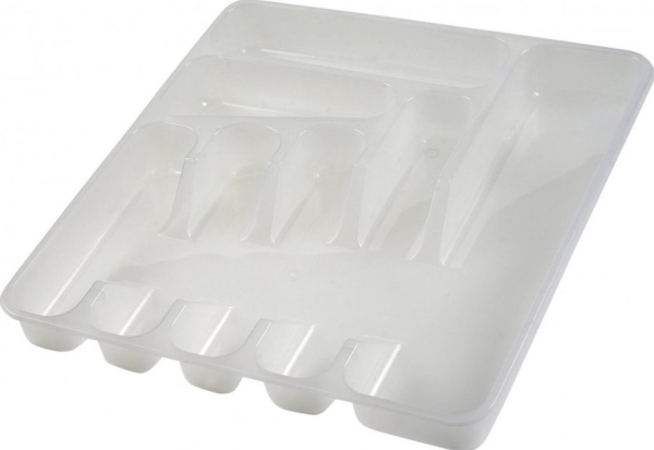 Keeeper Bestikbakke "Pablo", 7 Rum, Pp, Natur-Transparent 7 Rum, Lukket, Mål: (B)395 X (D)370 X (H)50 Mm - 1 Stk (1016300100000)
