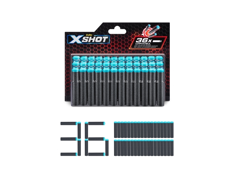 XSHOT šoviniai Dart Refill, 36 vnt., 3618
