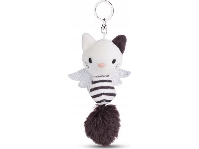 Nici 49061 Guardian Angel Plys Kat Vedhæng Sort Hvid Grøn
