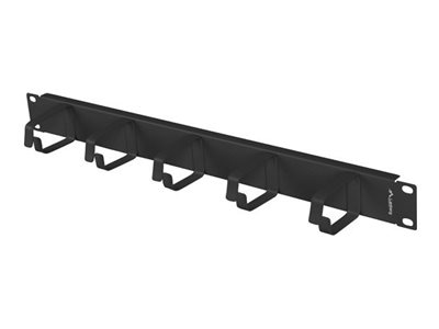 Lanberg - Rack-Kabel Styrepanel - Ral 9004, Sort - 1U - 19"