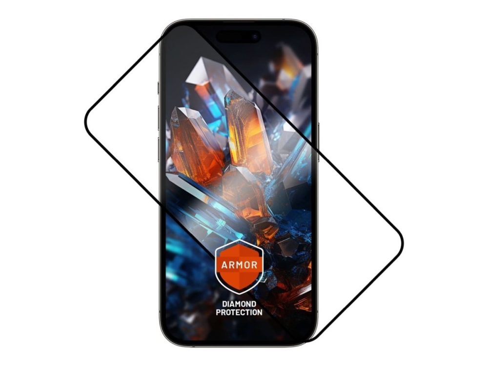Fixed Armor Displayschutz Mit Anti-Staub Applikator Und Ar-Schicht | Apple Iphone 16 Pro Max | Ultrarobustes Gehärtetes Glas | Schwarz
