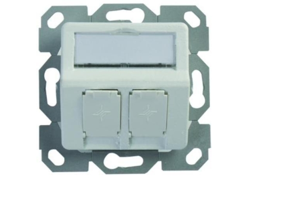 Telegärtner Module Supportupdosef 2Xamjamjjsmodkuppaw 30Deg 50X50 Design Uden Ramme Keystone