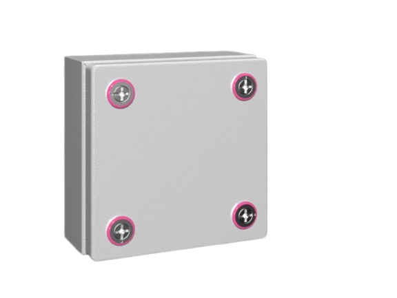 Rittal Kx Klemmekasse, Bhd: 150X150x80 Mm, Stålplade, Uden Montageplade, Med Låg, Uden Flangeplade