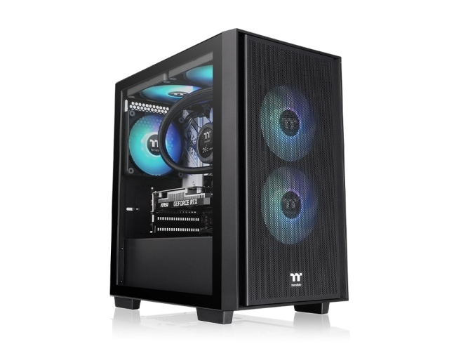 Thermaltake Versa H16 Tg Argb, Micro Tower, Pc, Schwarz, Micro Atx, Mini-Itx, Spcc, Gehärtetes Glas, Multi