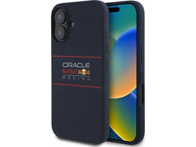 Red Bull Rbhmp16m24sihsrv Iphone 16 Plus 6.7  " Hard Case Navy Silicone Horizontal Logo Magsafe