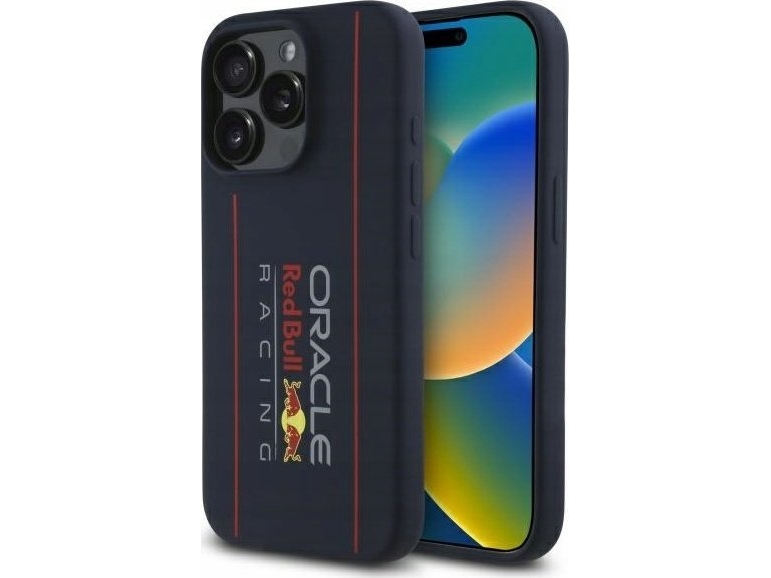 Red Bull Rbhmp15x24siolrv Iphone 15 Pro Max 6.7  " Hardcase Navy Blue/navy Silicone Vertical Logo Magsafe