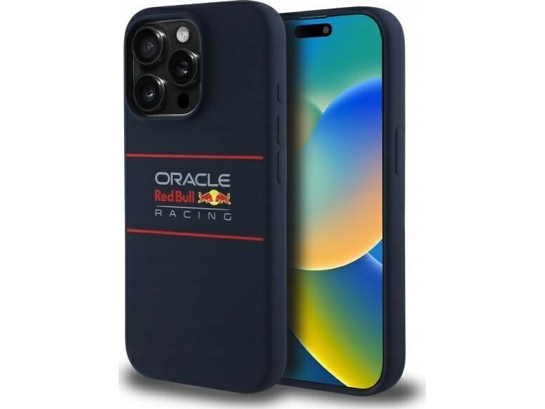 Red Bull Rbhmp15x24sihsrv Iphone 15 Pro Max 6.7  " Hard Case Navy Silicone Horizontal Logo Magsafe