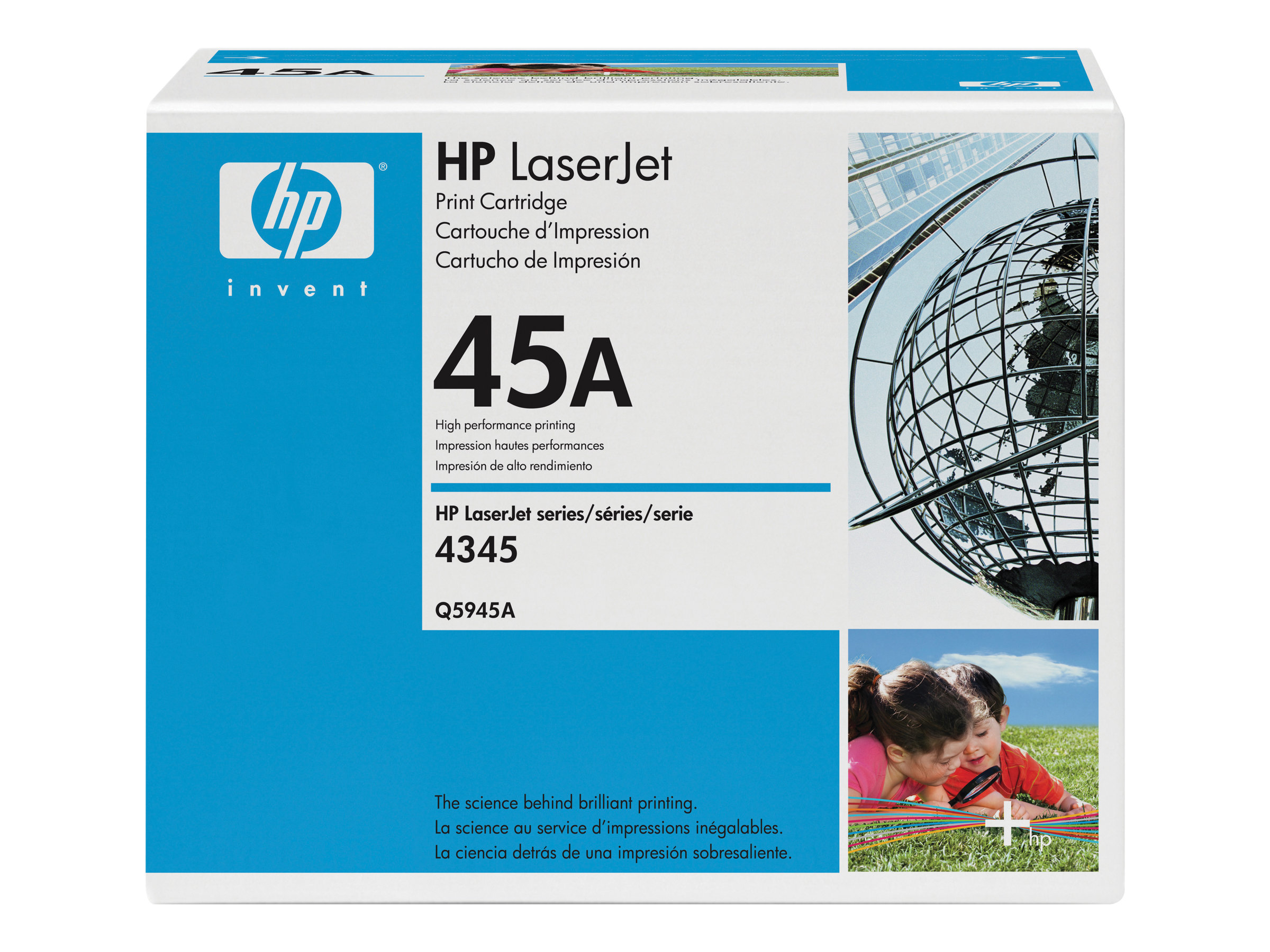 HP 45A - Sort - original - LaserJet - tonerpatron (Q5945A) - for LaserJet 4345mfp, 4345x, 4345xm, 4345xs, M4345, M4345x, M4345xm, M4345xs