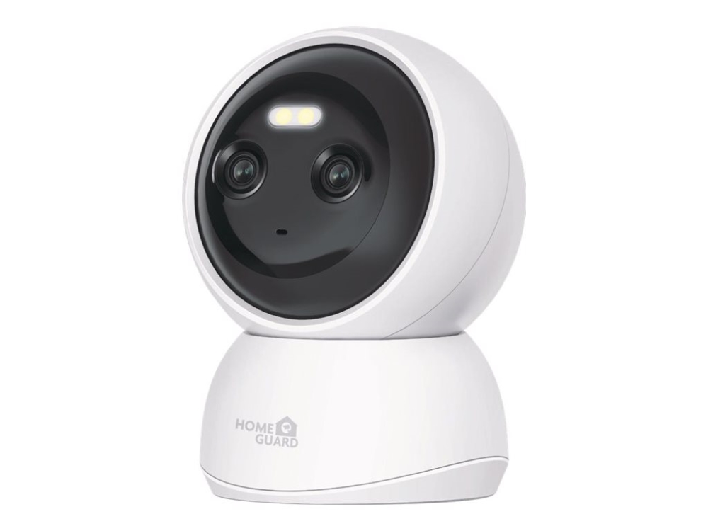 HOMEGUARD - Nätverksövervakningskamera - panorering / lutning - inomhusbruk - färg (Dag&Natt) - 2K - ljud - trådlös - Wi-Fi - 802.11ax - H.264 - DC 5 V | Foto och video - Videoövervakning - Övervakningsutrustning | GameStuff