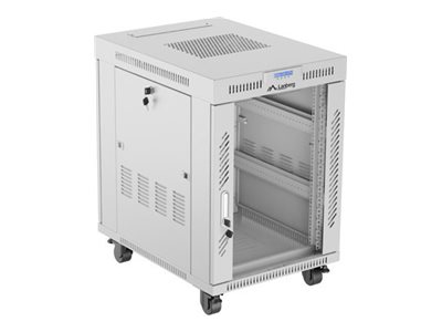 Lanberg Rack Kabinet Flad Pakke Med 6 Køleblæsere Fritstående Ral 7035 Grå 15u 19  "