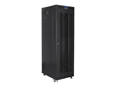 Bilde av Lanberg - Rack Skap - Flat Pack - Med 4 Kjølevifter - Fritt Stående - Ral 9004, Svart - 42U - 19"